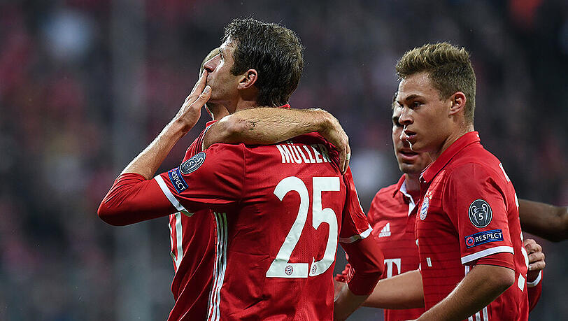 Thomas Müller schob sich mit seinem Treffer gegen Eindhoven in der Rangliste der Bayern-Schützen nach vorne. Thomas Müller schob sich mit seinem Treffer gegen Eindhoven in der Rangliste der Bayern-Schützen nach vorne.