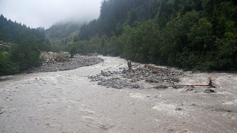 Der Floitenbach führt derzeit Hochwasser.