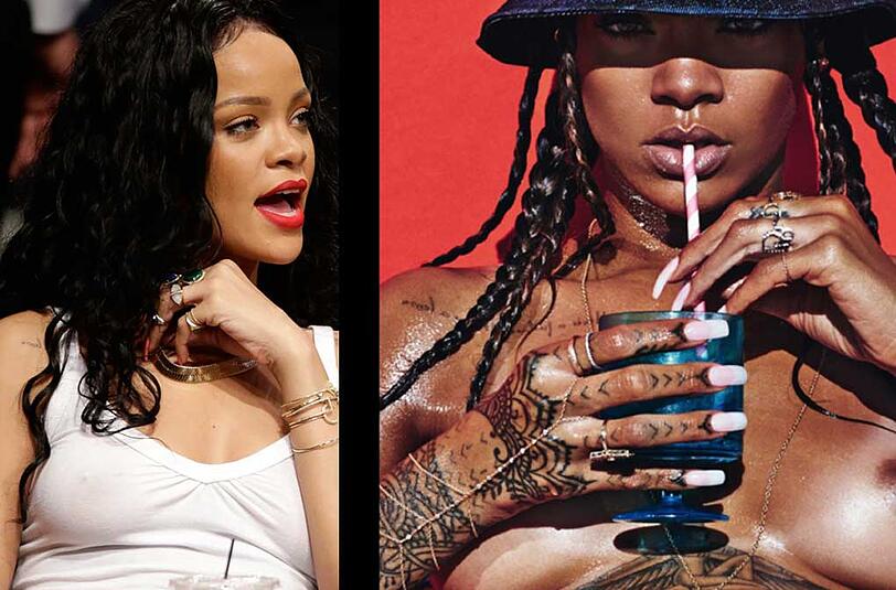 Ganz schön freizügig: Rihanna postet ihre Brüste auf Instagram und zeigt ein Nackt-Foto aus einem "Lui"-Shooting.