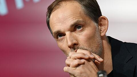 Der neuen Cheftrainer Thomas Tuchel spricht bei einer Pressekonferenz nach dem Trainerwechsel beim FC Bayern München.