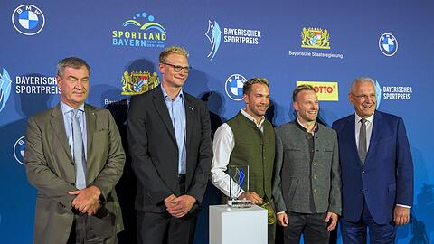 Markus Söder zeichnete herausragende Sportler aus. Markus Söder zeichnete herausragende Sportler aus.