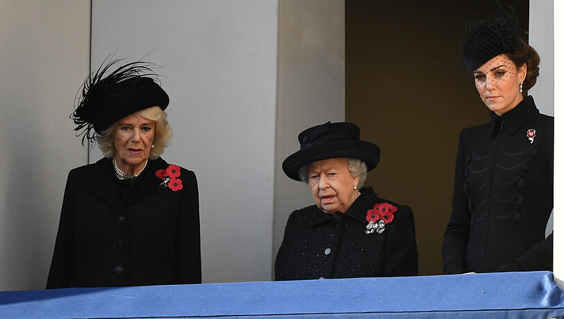 Im vergangenen Jahr zeigten sich Herzogin Camilla, die Queen und Herzogin Kate beim Remembrance Day noch gemeinsam.