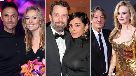 Daniel und Patrice Aminati (v.l.) schockten am 16. Dezember mit ihrer Trennung. Auch bei Christian Ulmen und Collien Monica Fernandes sowie Keith Urban und Nicole Kidman gab es 2025 das Ehe-Aus.