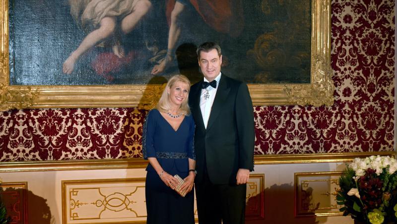 Bayerns Ministerpräsident Markus Söder (CSU) und seine Frau Karin Baumüller-Söder.