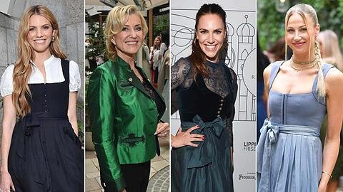 Viviane Geppert, Dagmar Wöhrl, Esther Sedlaczek und Lulu Lewe (Schwester von Sarah Connor) bei der Fashionshow von "CocoVero".