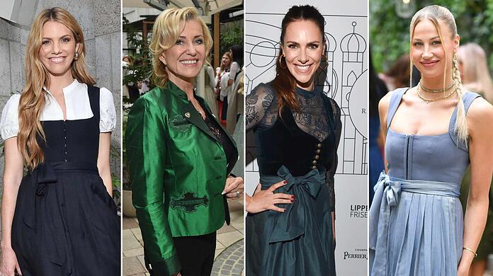 Viviane Geppert, Dagmar Wöhrl, Esther Sedlaczek und Lulu Lewe (Schwester von Sarah Connor) bei der Fashionshow von "CocoVero".
