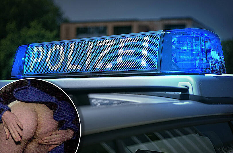 Der Betrunkene zeigte den Polizeibeamten sein nacktes Hinterteil. (Symbolbild)