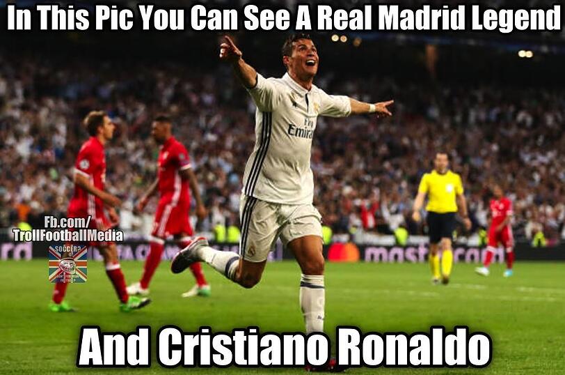"Auf diesem Bild sieht man eine Real-Madrid-Legende und Cristiano Ronaldo."