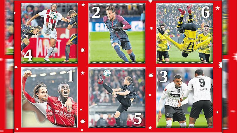 Die sechs Gegner bis Weihnachten: Hannover (1), Paris (2), Frankfurt (3), Köln (4), Stuttgart (5) und Dortmund (6).