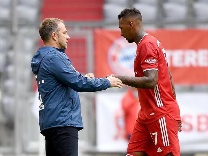 Erfolgs-Duo: Bayern-Coach Hansi Flick und Jérôme Boateng.