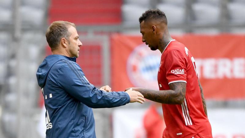 Erfolgs-Duo: Bayern-Coach Hansi Flick und Jérôme Boateng.