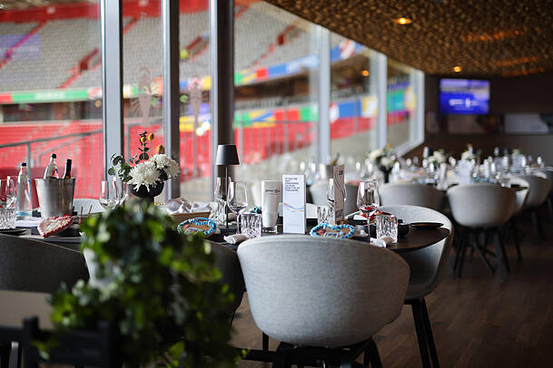 Einer der Hospitality-Bereiche in der Allianz Arena. Einer der Hospitality-Bereiche in der Allianz Arena.