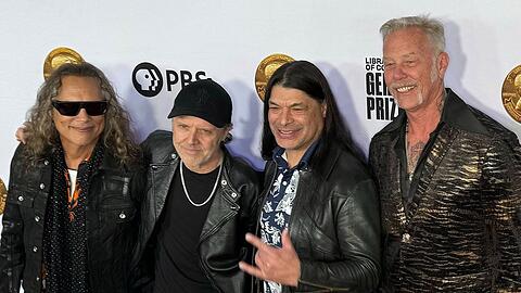 Die Mitglieder von Metallica bei einem Event 2024.