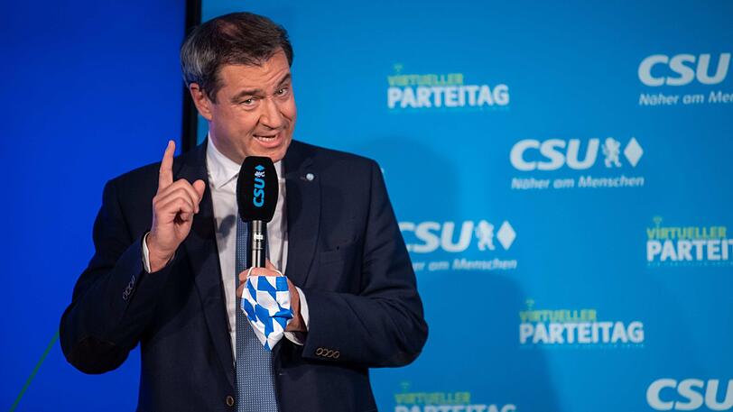 Dürfte sich über die neuesten Umfragewerte freuen: Bayerns Ministerpräsident Markus Söder von der CSU.