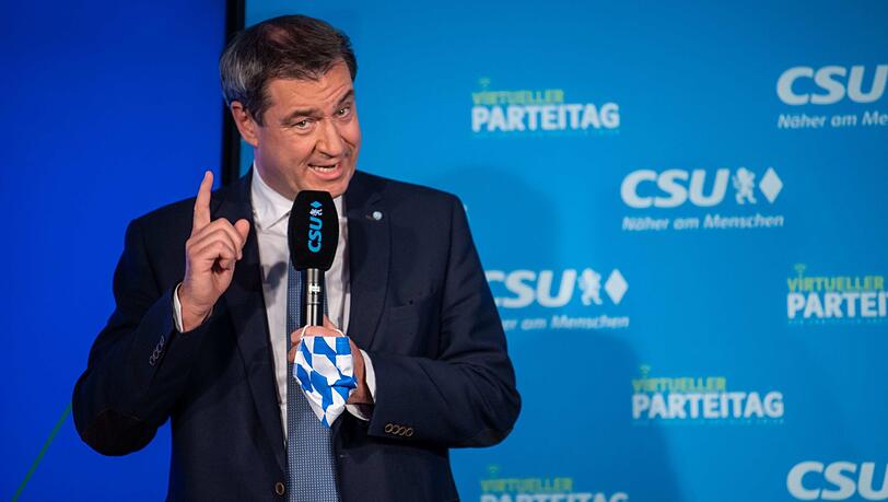 Dürfte sich über die neuesten Umfragewerte freuen: Bayerns Ministerpräsident Markus Söder von der CSU. Dürfte sich über die neuesten Umfragewerte freuen: Bayerns Ministerpräsident Markus Söder von der CSU.