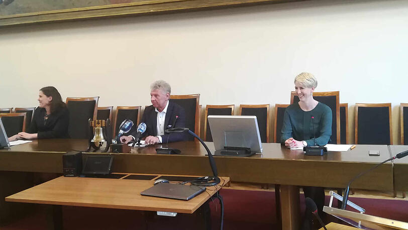 Die kommende Führungsriege in München: OB Dieter Reiter, Katrin Habenschaden von den Grünen (r.) und Verena Dietl von der SPD. Die kommende Führungsriege in München: OB Dieter Reiter, Katrin Habenschaden von den Grünen (r.) und Verena Dietl von der SPD.