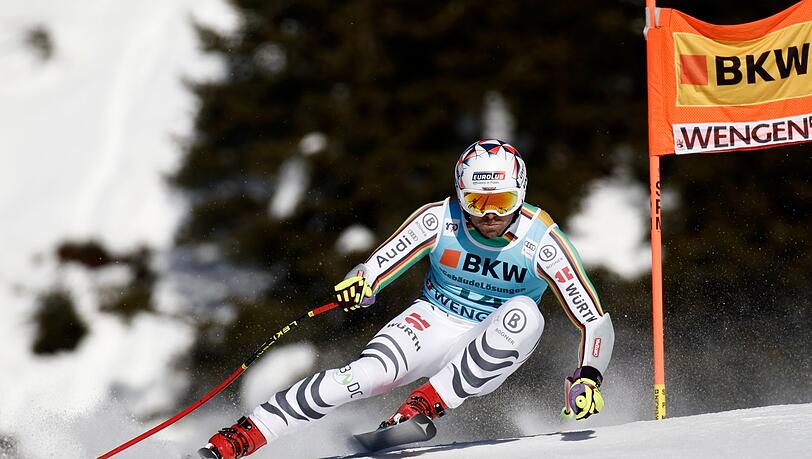 Andreas Sander kam beim Super-G in Wengen nicht auf die vorderen Plätze.