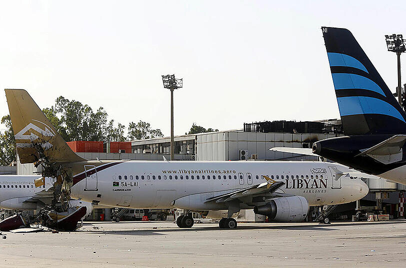 Bei den blutigen Kämpfen um den Flughafen von Tripolis erbeuteten die Islamisten mehrerer Passagiermaschinen.