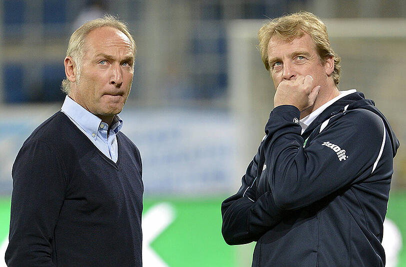 Gefeuert: Andreas Müller und Mike Büskens (rechts).