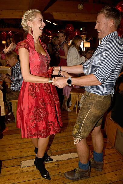 Kennen sich seit 20 Jahren: Moderatorin Verena Kerth und Ex-Bayern-Kicker Christian Lell.