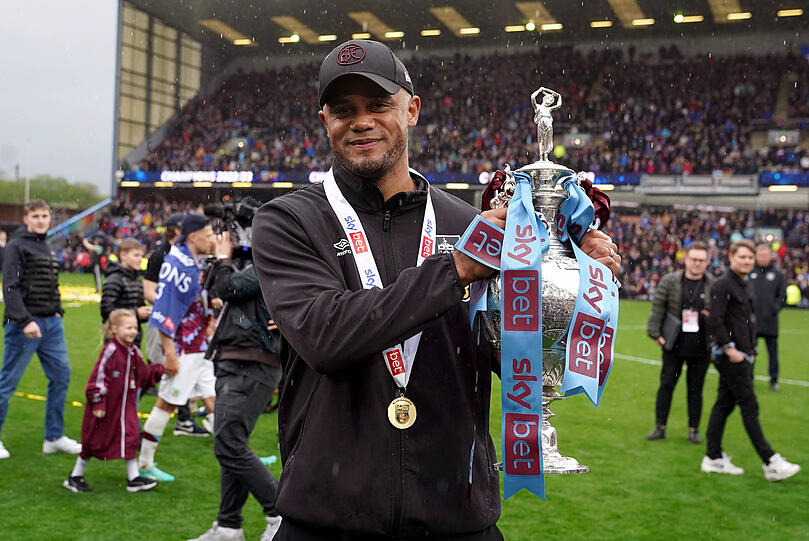 ...wie als Trainer des Burnley Football Club: Vincent Kompany knackte die 100-Punkte-Marke in seiner Karriere gleich zweimal.