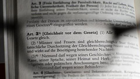 Artikel 3 des Grundgesetzes über Gleichheit vor dem Gesetz.