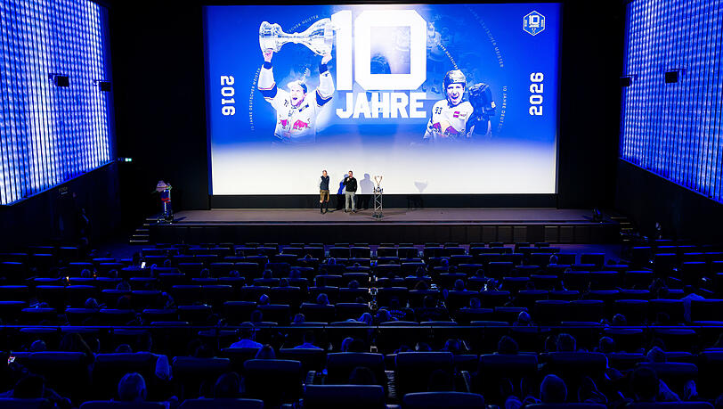 Blick in die Astor Film Lounge im Arri beim Kino-Jubil&auml;umsabend des EHC Red Bull M&uuml;nchen.