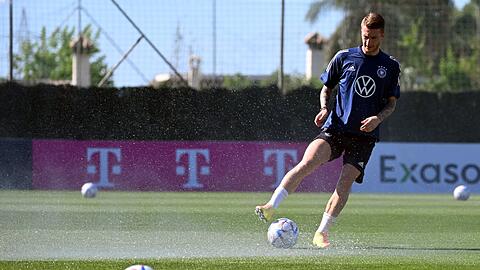 Marco Reus in Aktion während des Trainings.