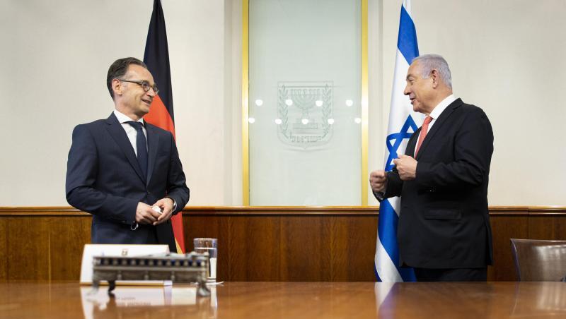 Außenminister Heiko Maas (l, SPD) und Israels Ministerpräsident Benjamin Netanjahu in Jerusalem. Außenminister Heiko Maas (l, SPD) und Israels Ministerpräsident Benjamin Netanjahu in Jerusalem.