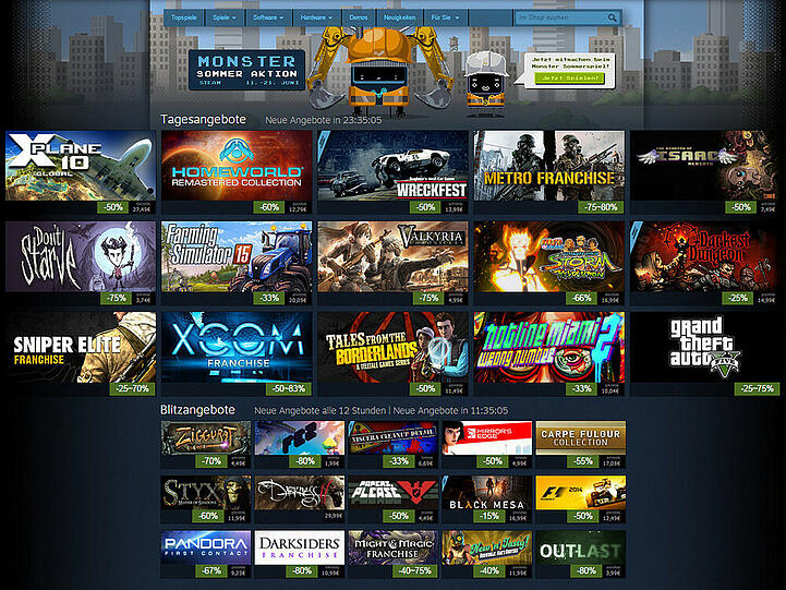 Zehn Tage lang läuft der diesjährige Steam Summer Sale