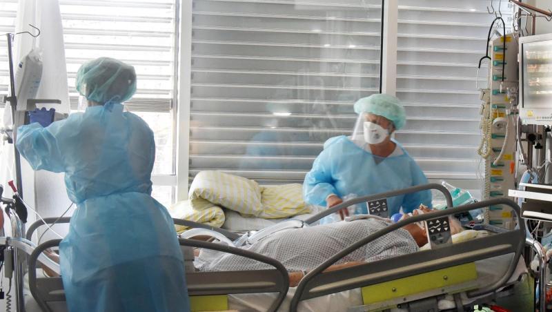 Covid-19-Patienten auf der Intensivstation des Universitätsklinikums Leipzig.