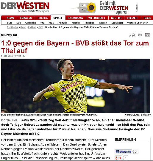 FC Bayern: Dortmund gegen Bayern: Die Pressestimmen - FC Bayern - Abendzeitung München