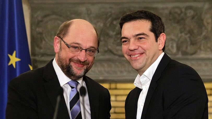 Der Präsident des EU-Parlaments, Martin Schulz (l), hatte die neue griechische Regierung um Alexis Tsipras am Donnerstag kritisiert. Der Präsident des EU-Parlaments, Martin Schulz (l), hatte die neue griechische Regierung um Alexis Tsipras am Donnerstag kritisiert.
