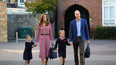 Herzogin Kate und Prinz William mit ihren beiden ältesten Kindern Prinz George und Prinzessin Charlotte.