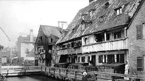 Am Auermühlbach: die Quellenstraße etwa im Jahr 1910.