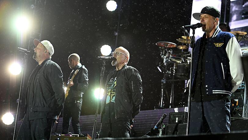 Trotzten dem Regen: Die Fantastischen Vier in München.