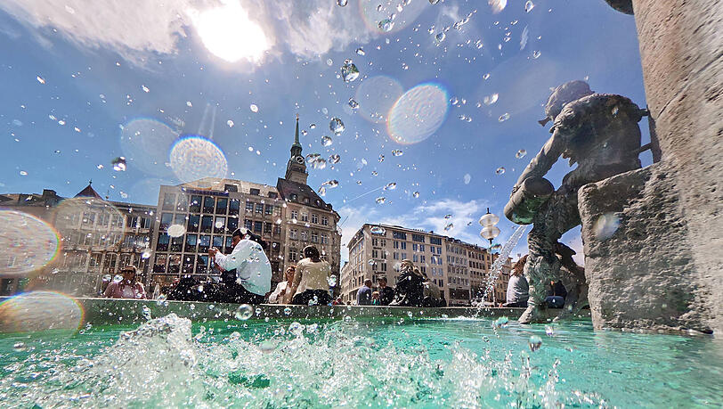 Der Fischbrunnen am Marienplatz wurde Ziel eines Streichs (Symbolbild).