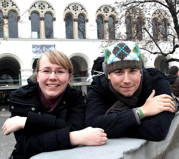 Studienbeiträge verbessern nicht die Lehre&ldquo;, sagen die Demo-Initiatoren Esther Dammer und Alexander Münch.