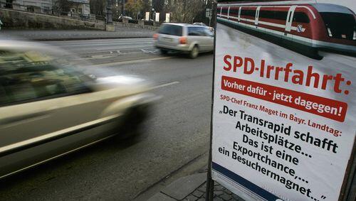 Wahlkampfthema Transrapid