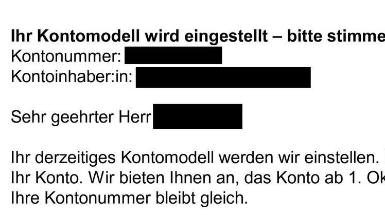 Das Schreiben, datiert vom 7. Juni 2023, verschickte die HVB an Kunden mit alten Gratis-Konten. Das Schreiben, datiert vom 7. Juni 2023, verschickte die HVB an Kunden mit alten Gratis-Konten.
