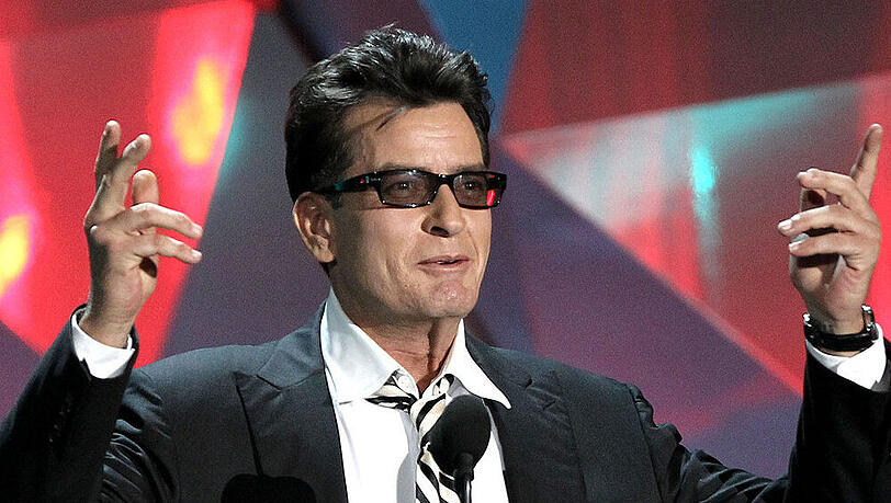 Charlie Sheen bei den MTV Movie Awards in Los Angeles im Juni 2012 Charlie Sheen bei den MTV Movie Awards in Los Angeles im Juni 2012
