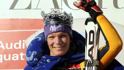 Die Königin des Slaloms: Maria Riesch, die vier Bewerbe in Serie gewann. Die Königin des Slaloms: Maria Riesch, die vier Bewerbe in Serie gewann.