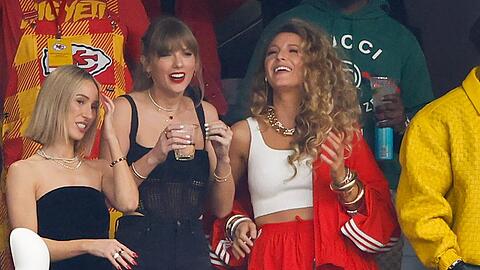 Seit Jahren eng befreundet: Blake Lively und Taylor Swift beim Super Bowl im Februar 2024.