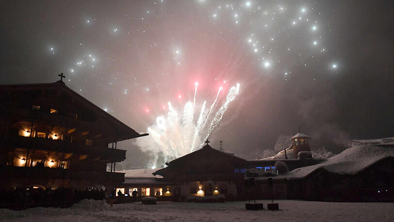 Feuerwerk gab's beim Stanglwirt dann natürlich auch noch.
