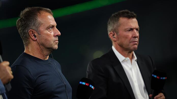 Hansi Flick (li.) zurück zum FC Bayern? Schwierig, findet TV-Experte Lothar Matthäus.