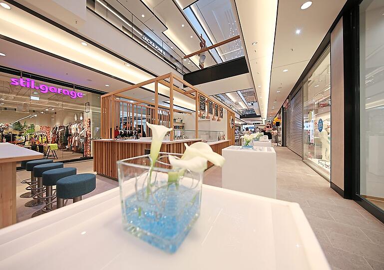 Forum Schwanthalerhöhe: Blick in das neue Shopping-Quartier im Westend.