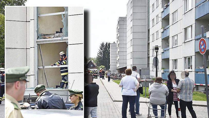 Die Scheiben sind herausgeflogen: In Garching hat es in einem Mehrfamilienhaus eine Explosion gegeben. Die Scheiben sind herausgeflogen: In Garching hat es in einem Mehrfamilienhaus eine Explosion gegeben.