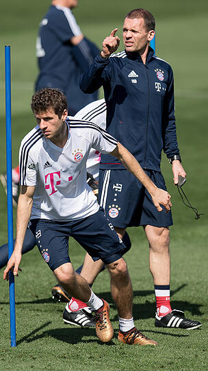 Schwitzen für den großen Triple-Traum: Klicken Sie sich durch die Trainings-Bilder vom Mittwoch.