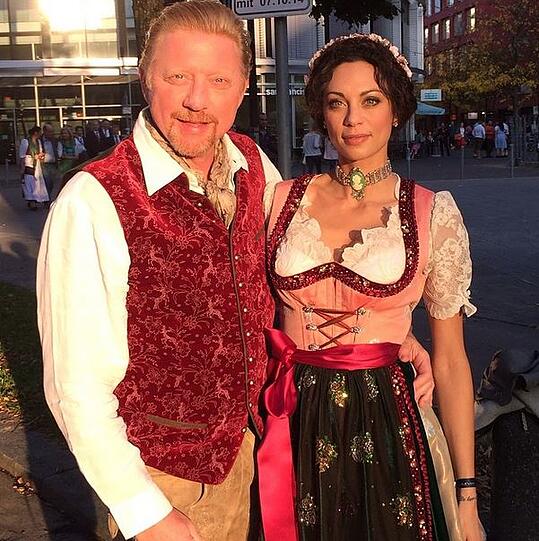 Schönes Paar: Boris Becker und seine Lilly in Tracht.