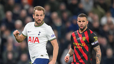 Harry Kane (li.) und Kyle Walker sollen im Sommer zum FC Bayern wechseln.